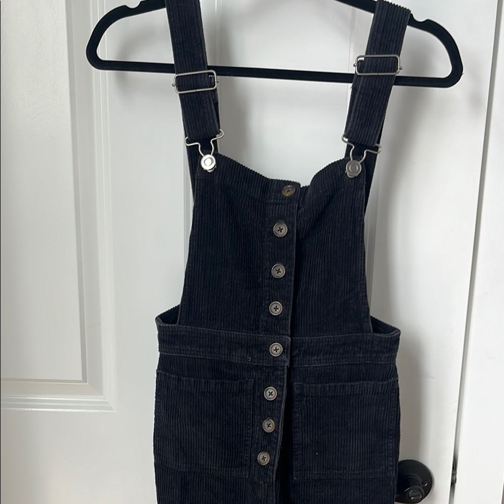 Black Corduroy Overalls - Reformation